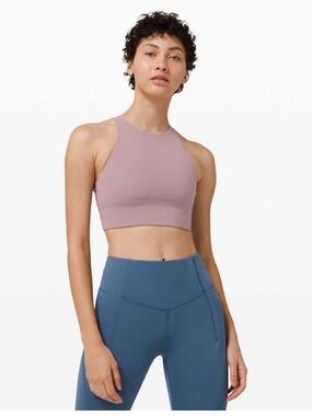 lululemon athletica High-Neck High Neck Energy Bra Size 8 Color Mauve